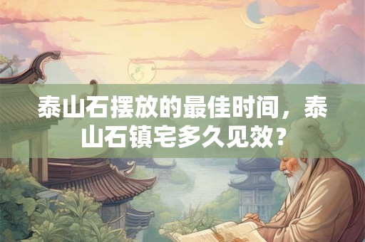 泰山石摆放的最佳时间，泰山石镇宅多久见效？