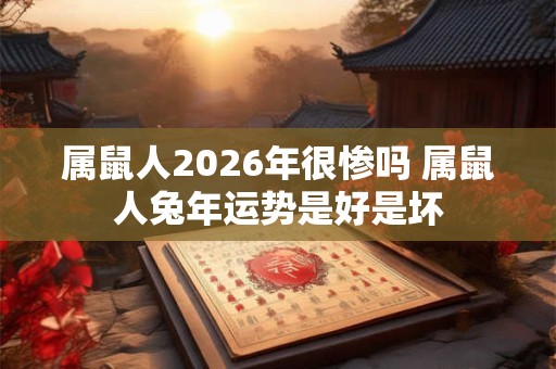 属鼠人2026年很惨吗 属鼠人兔年运势是好是坏