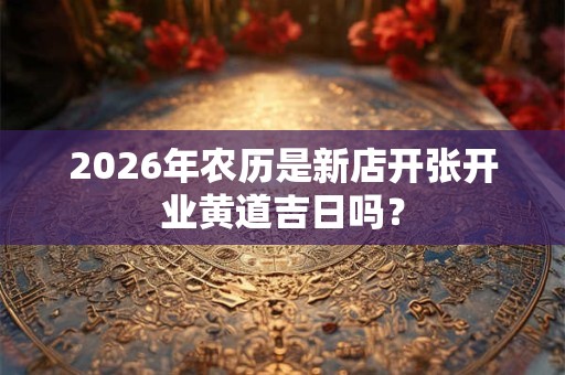 2026年农历是新店开张开业黄道吉日吗？