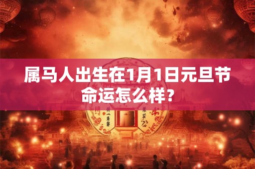 属马人出生在1月1日元旦节命运怎么样？