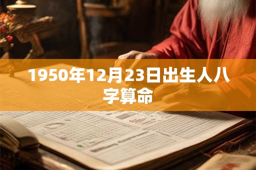 1950年12月23日出生人八字算命
