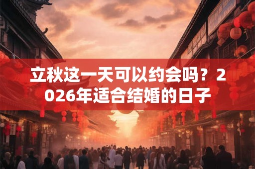立秋这一天可以约会吗？2026年适合结婚的日子