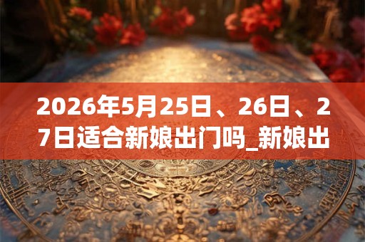 2026年5月25日、26日、27日适合新娘出门吗_新娘出门吉利吗