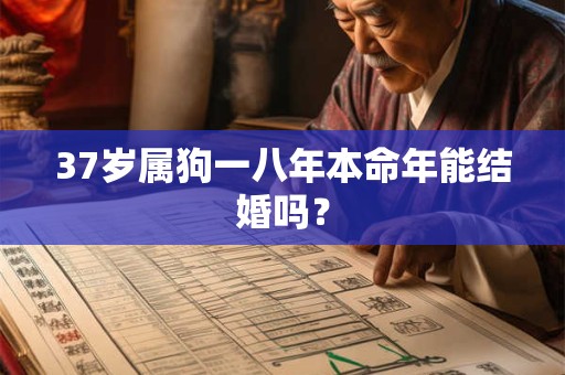 37岁属狗一八年本命年能结婚吗？