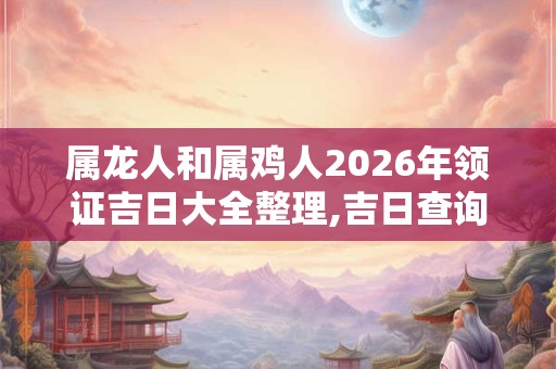 属龙人和属鸡人2026年领证吉日大全整理,吉日查询