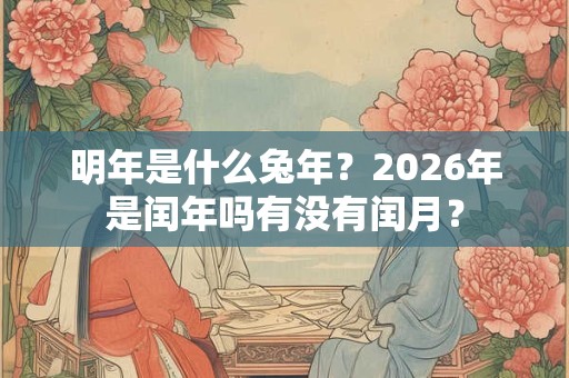 明年是什么兔年?2026年是闰年吗有没有闰月? 明年是什么兔年?2026年是闰年吗有没有闰月?