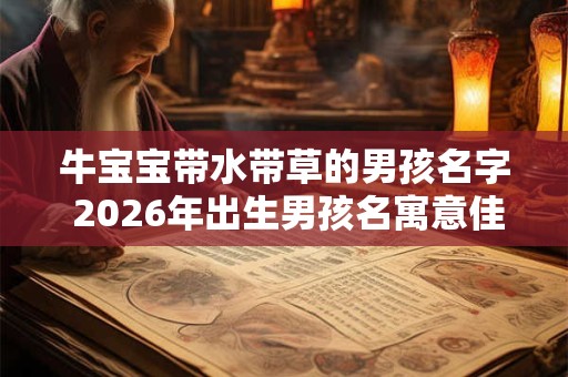 牛宝宝带水带草的男孩名字 2026年出生男孩名寓意佳