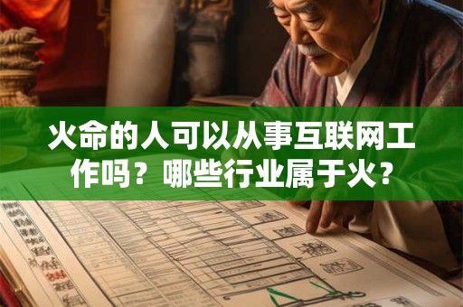 火命的人可以从事互联网工作吗？哪些行业属于火？
