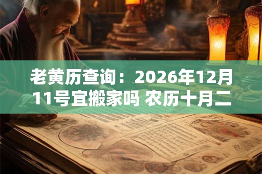 老黄历查询：2026年12月11号宜搬家吗 农历十月二十七日子好吗