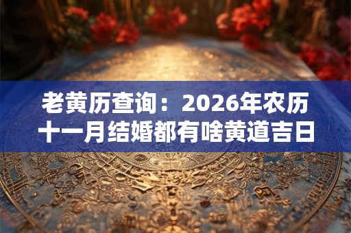 老黄历查询:2026年农历十一月结婚都有啥黄道吉日-择吉日网 老黄历查询:2026年农历十一月结婚都有啥黄道吉日-择吉日网