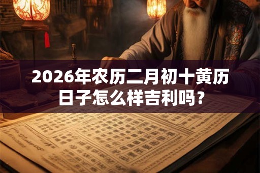 2026年农历二月初十黄历日子怎么样吉利吗？