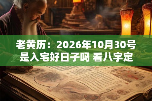 老黄历：2026年10月30号是入宅好日子吗 看八字定吉日