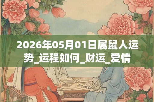 2026年05月01日属鼠人运势_运程如何_财运_爱情