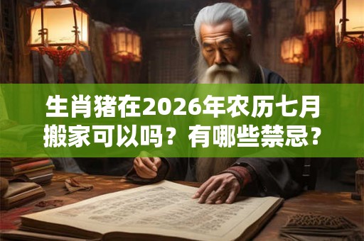生肖猪在2026年农历七月搬家可以吗？有哪些禁忌？