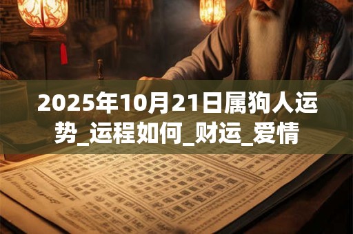 2025年10月21日属狗人运势_运程如何_财运_爱情