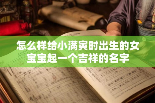 怎么样给小满寅时出生的女宝宝起一个吉祥的名字