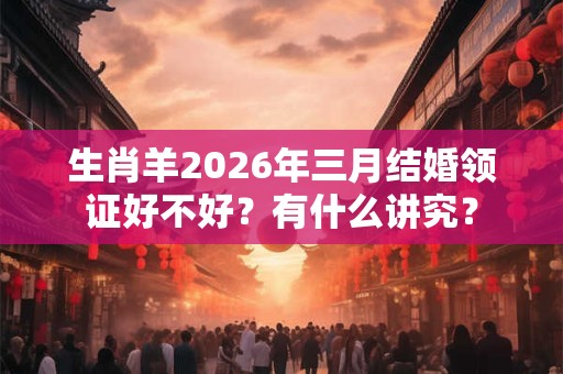 生肖羊2026年三月结婚领证好不好？有什么讲究？