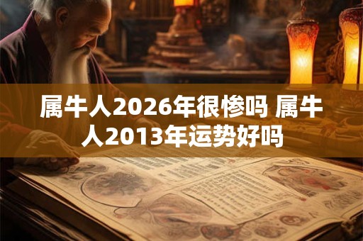 属牛人2026年很惨吗 属牛人2013年运势好吗
