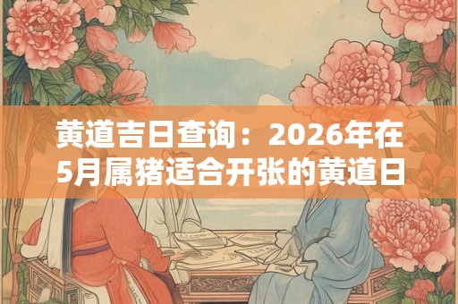 黄道吉日查询:2026年在5月属猪适合开张的黄道日子 黄道吉日查询:2026年在5月属猪适合开张的黄道日子