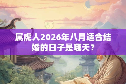 属虎人2026年八月适合结婚的日子是哪天？