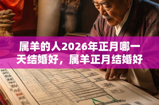 属羊的人2026年正月哪一天结婚好，属羊正月结婚好日子