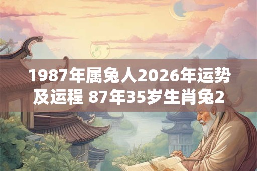 1987年属兔人2026年运势及运程 87年35岁生肖兔2026年每月运势