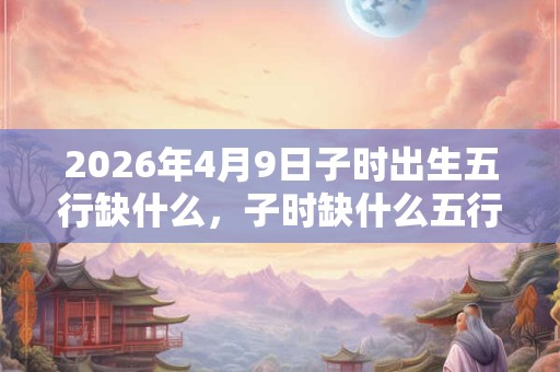 2026年4月9日子时出生五行缺什么，子时缺什么五行