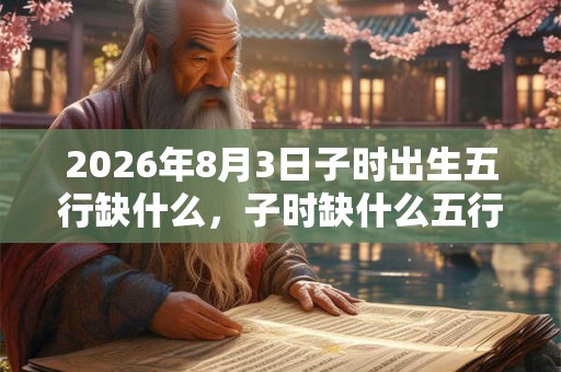 2026年8月3日子时出生五行缺什么，子时缺什么五行