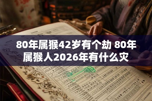 80年属猴42岁有个劫 80年属猴人2026年有什么灾
