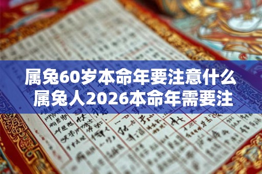 属兔60岁本命年要注意什么 属兔人2026本命年需要注意什么
