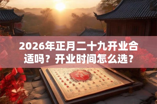 2026年正月二十九开业合适吗？开业时间怎么选？
