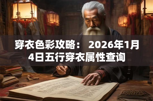 穿衣色彩攻略： 2026年1月4日五行穿衣属性查询