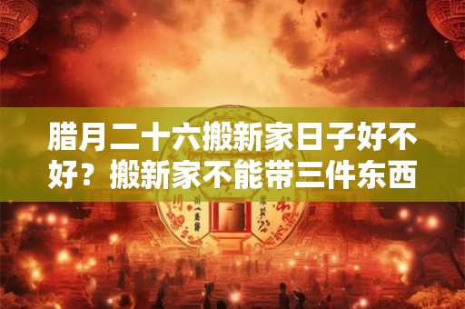 腊月二十六搬新家日子好不好？搬新家不能带三件东西