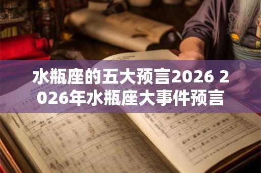 水瓶座的五大预言2026 2026年水瓶座大事件预言