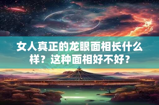 女人真正的龙眼面相长什么样？这种面相好不好？