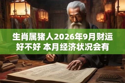 生肖属猪人2026年9月财运好不好 本月经济状况会有好转