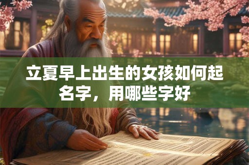 立夏早上出生的女孩如何起名字，用哪些字好