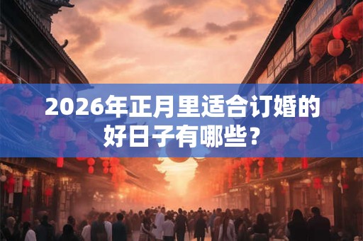 2026年正月里适合订婚的好日子有哪些? 2026年正月里适合订婚的好日子有哪些?