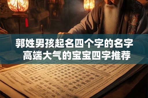 郭姓男孩起名四个字的名字  高端大气的宝宝四字推荐