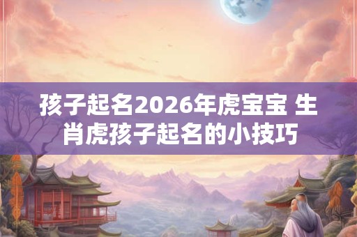 孩子起名2026年虎宝宝 生肖虎孩子起名的小技巧