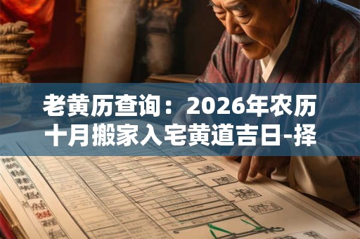 老黄历查询：2026年农历十月搬家入宅黄道吉日-择吉日网