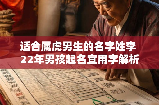 适合属虎男生的名字姓李 22年男孩起名宜用字解析