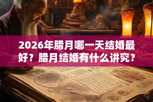 2026年腊月哪一天结婚最好？腊月结婚有什么讲究？