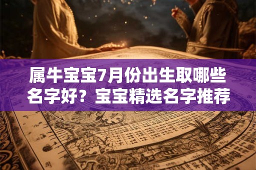 属牛宝宝7月份出生取哪些名字好？宝宝精选名字推荐