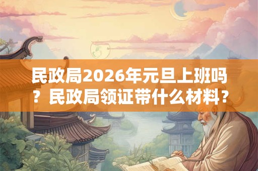 民政局2026年元旦上班吗？民政局领证带什么材料？