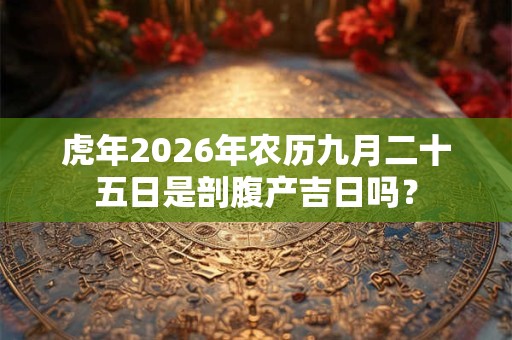 虎年2026年农历九月二十五日是剖腹产吉日吗？