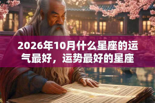 2026年10月什么星座的运气最好，运势最好的星座