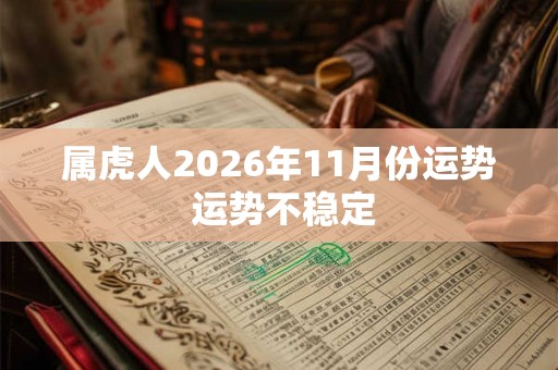 属虎人2026年11月份运势 运势不稳定