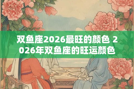 双鱼座2026最旺的颜色 2026年双鱼座的旺运颜色 双鱼座2026最旺的颜色 2026年双鱼座的旺运颜色