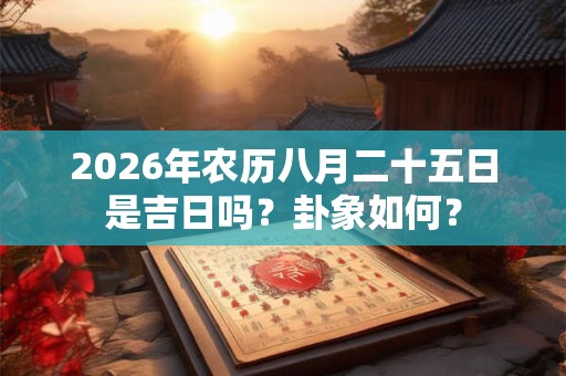 2026年农历八月二十五日是吉日吗？卦象如何？